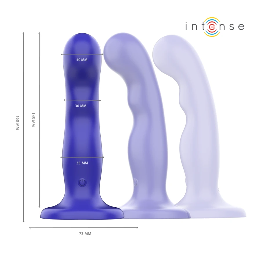 INTENSE - VIBRATORE SHORTY CON VENTOSA TELECOMANDO BLU